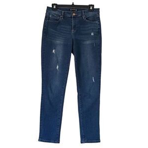Nanette Lepore Amour Slim Boyfriend Jeans Distressed Size 4 Stretch